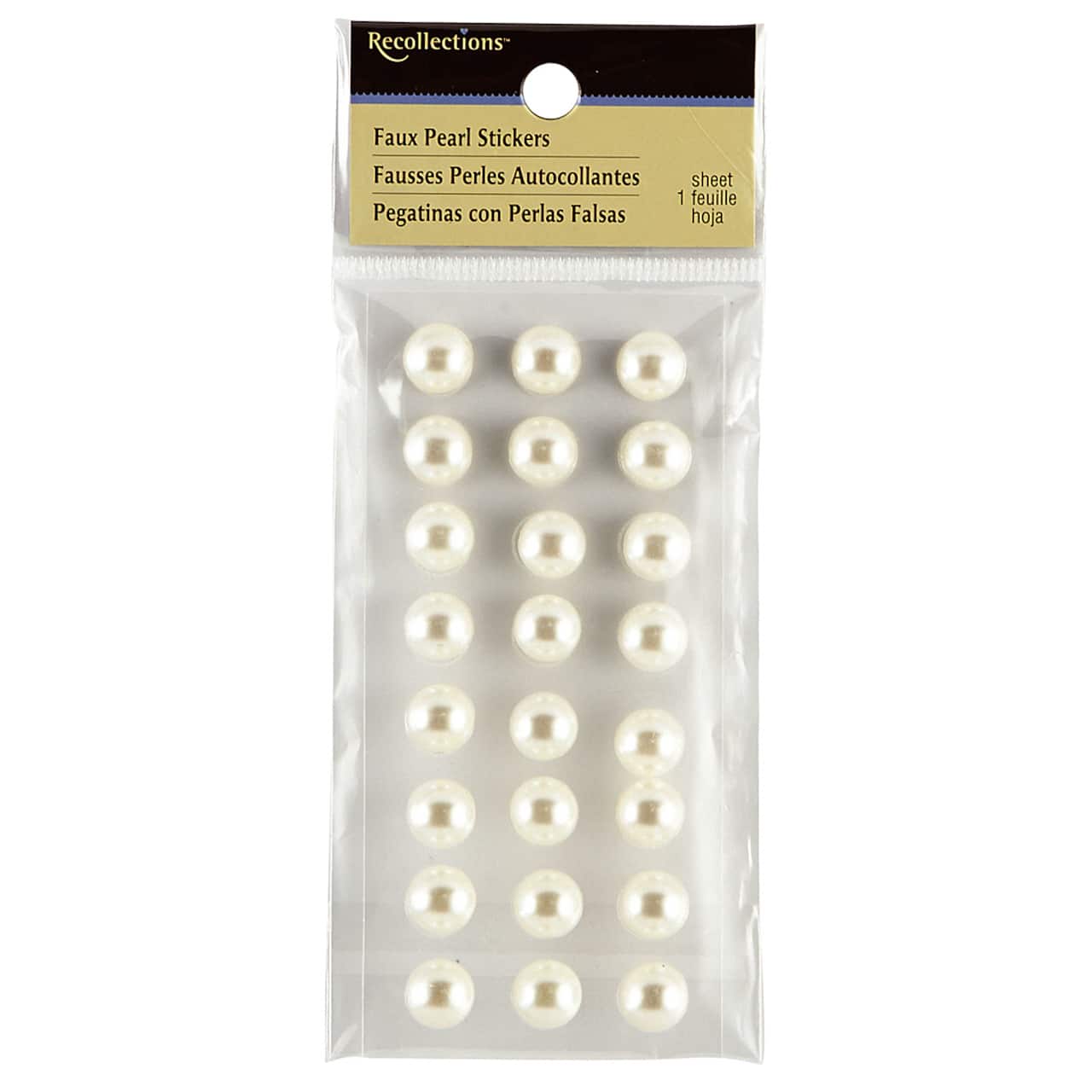 12 Packs: 24 ct. (288 total) 10mm Faux Pearl Stickers by Recollections™